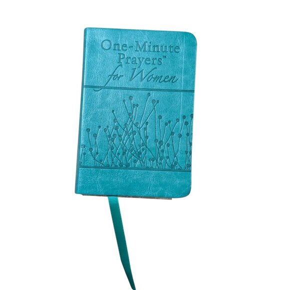 One-Minute Prayers For Women Teal Faux Leather Devotional Book With Ribbon Marke - Picture 2 of 8